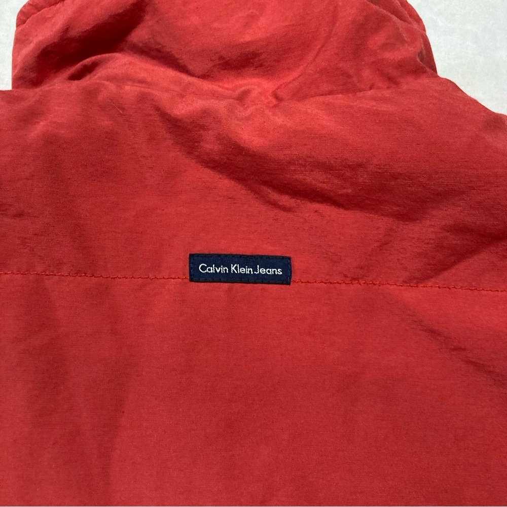 Calvin Klein Jeans Vintage Denim/Red Quilted Reversible‎ Vest | Gilet - Picture 6 of 11